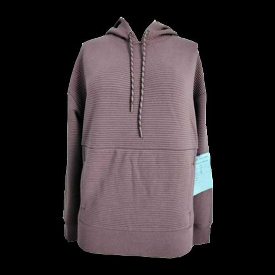 Pullover hoodie sample — textured knit