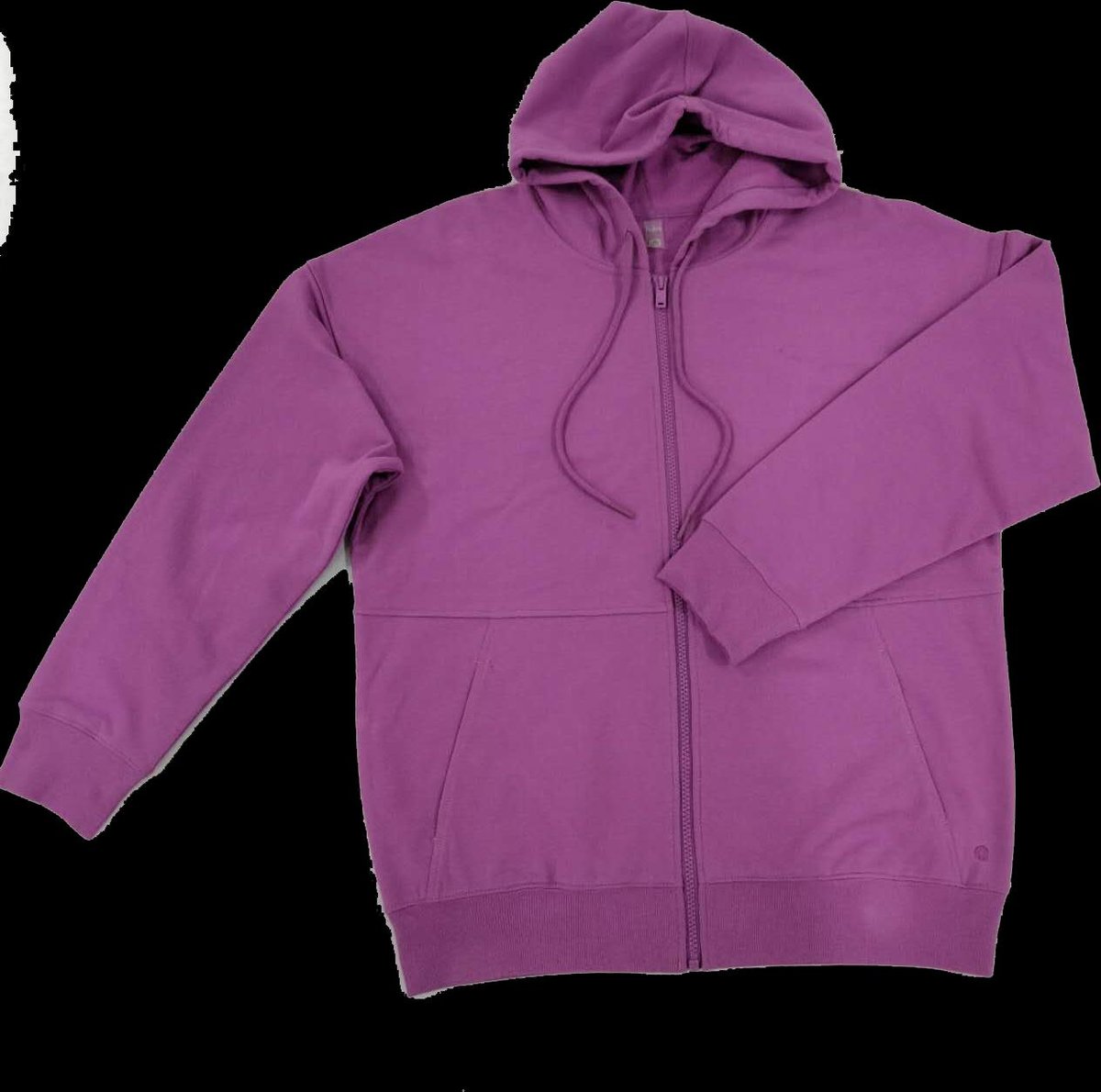 Zip hoodie sample — solid color